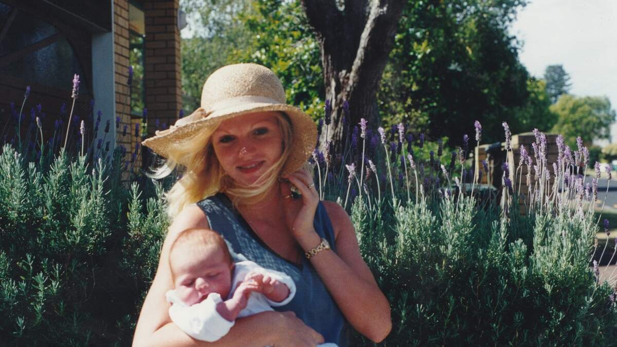 Alysha Hanin holds her son Adrian Hoffmann in a photo taken in New Zealand in January 1999. Alysha Hanin holds her son Adrian Hoffmann in a photo taken in New Zealand in January 1999.